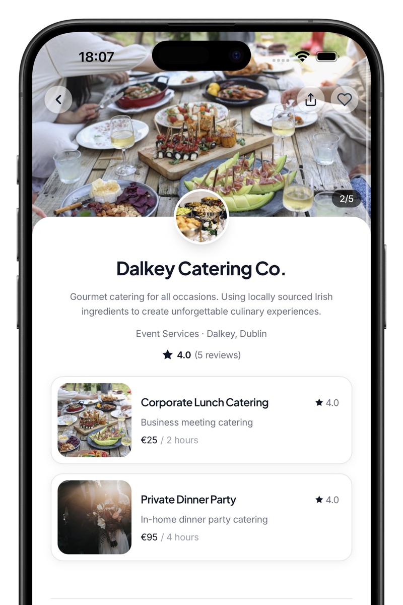 Business page on Localee