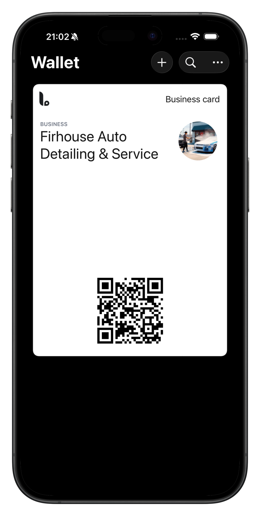 Apple Wallet → Localee business card pass